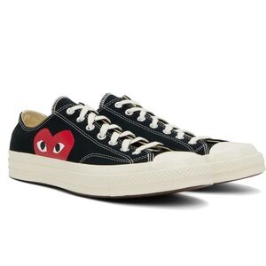 NEW Converse x Comme des Garçons PLAY Chuck 70, Black, 8M